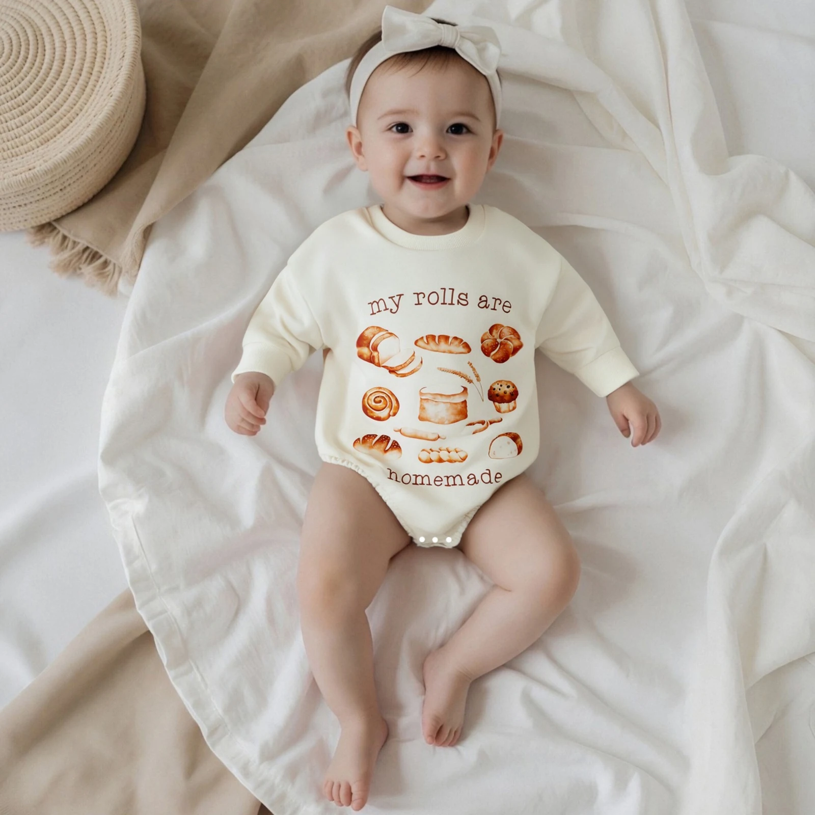 

Baby Autumn Clothing Girls Boys Casual Rompers Fall Thanksgiving Letters Print Round Neck Long Sleeve Jumpsuits Clothes