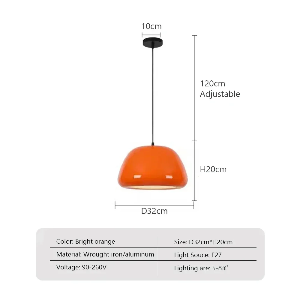 Nordic LED Macaron hanglamp koolstofstaal aluminium wit donkergroen oranje verlichting voor restaurant woonkamers armatuur
