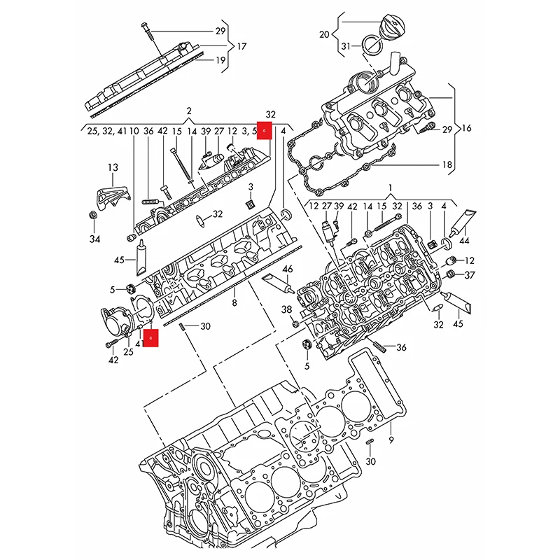 Do VW Touareg Huion Audi q5q7a4a5a6a7a8 Porsche Panamera Cayenne uszczelka pokrywy głowicy cylindra odpowiednia 06E 103121 A 95810452110 ﻿