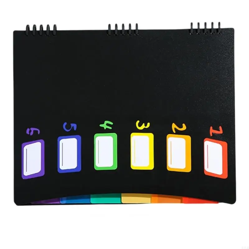 2025 New 6 Pockets Expanding File Folder with Removable Pages and Numbered Label Window Letter Size File Organiser Sorting