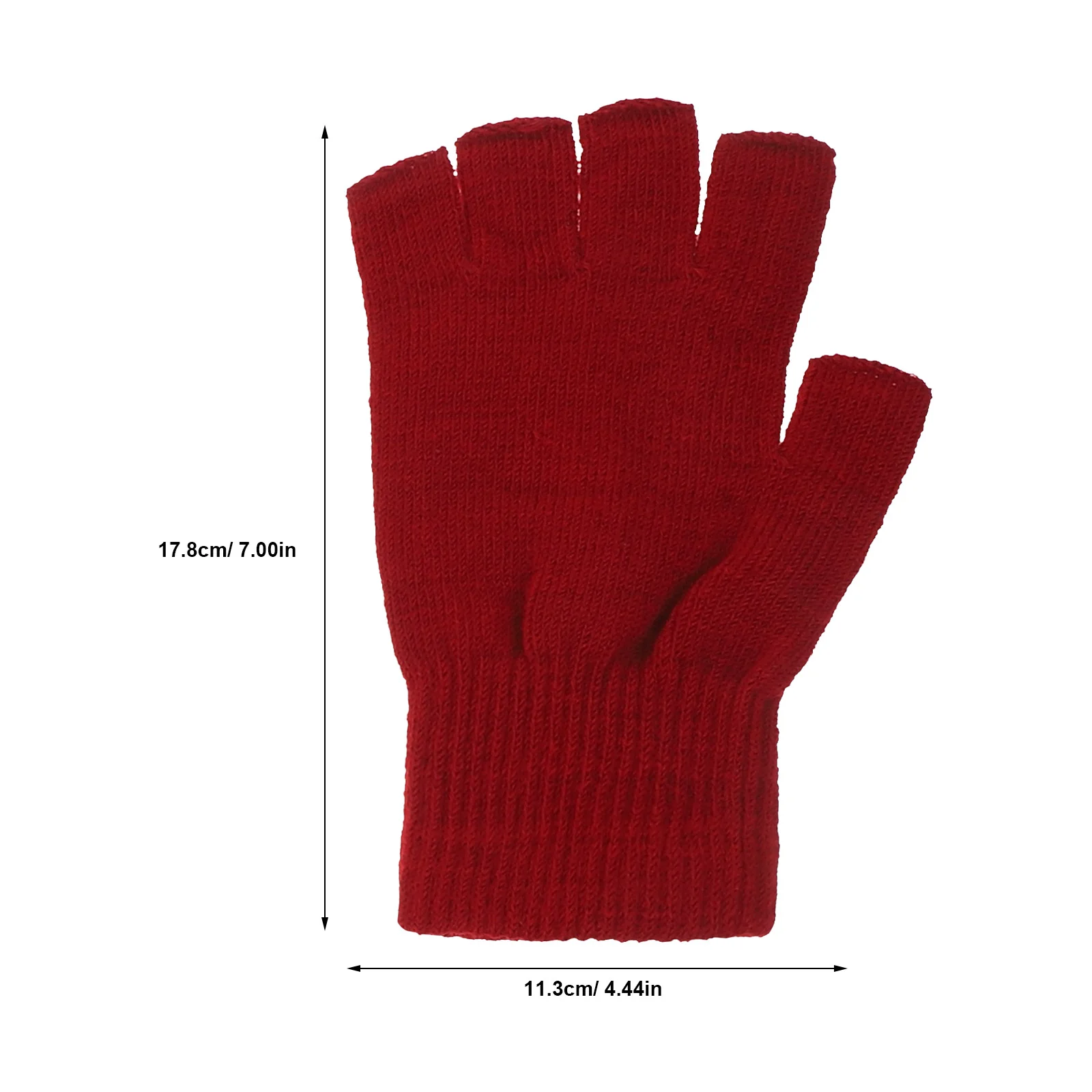 4 Pairs Half-finger Gloves Women's Warm for Outdoor Cold Weather Fingerless Girls Knitted