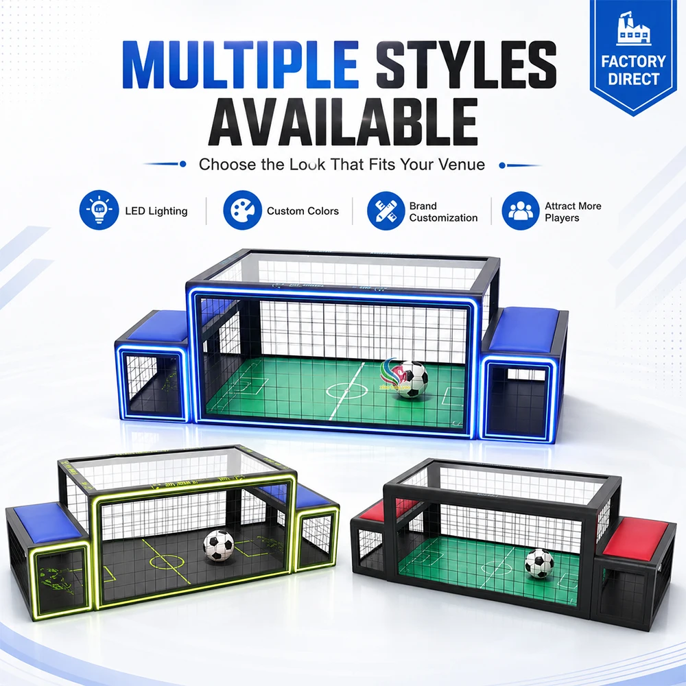 Funpar's Latest Interactive Football Game Machine Coin Operated Soccer Table English Interface Metal Frame For Entertainment