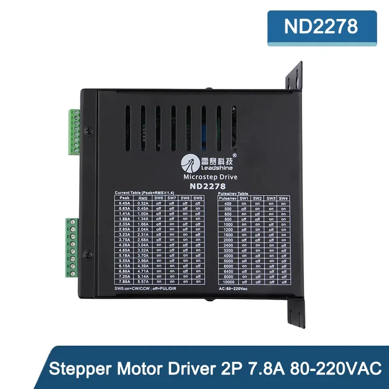 Leadshine ND2278 Motor Driver 80-220VAC 7.8A Micro-Step Drive CNC Router Adapted To NEMA 34 NEMA 23 2-Phase Stepper Motor