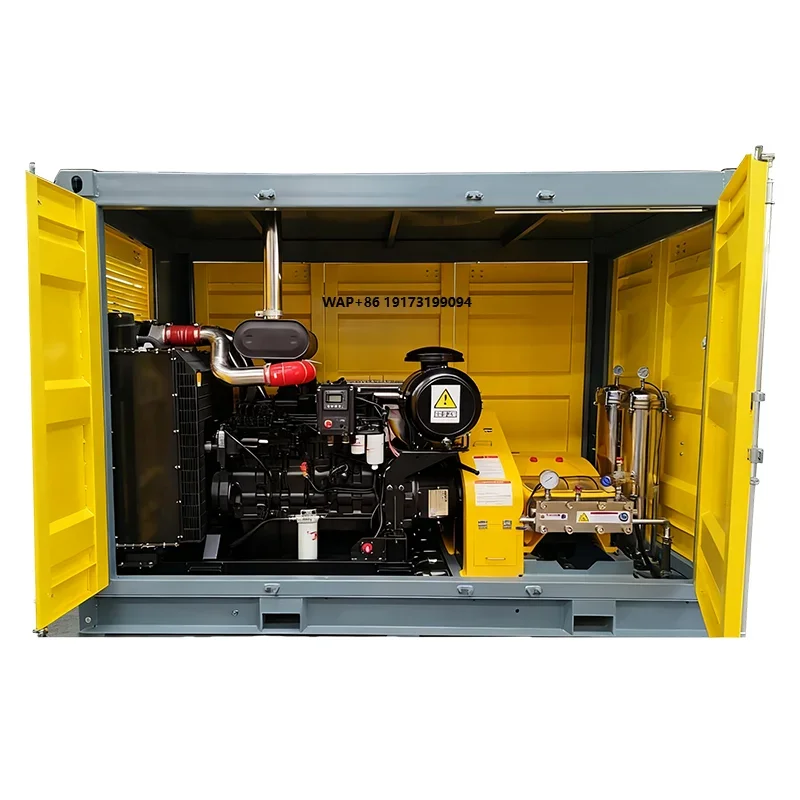 

New 135KW 150Mpa/1500bar 45LPM Powered Industrial High Pressure Washer for Rust Removal Deburring Ship Deck Cleaning