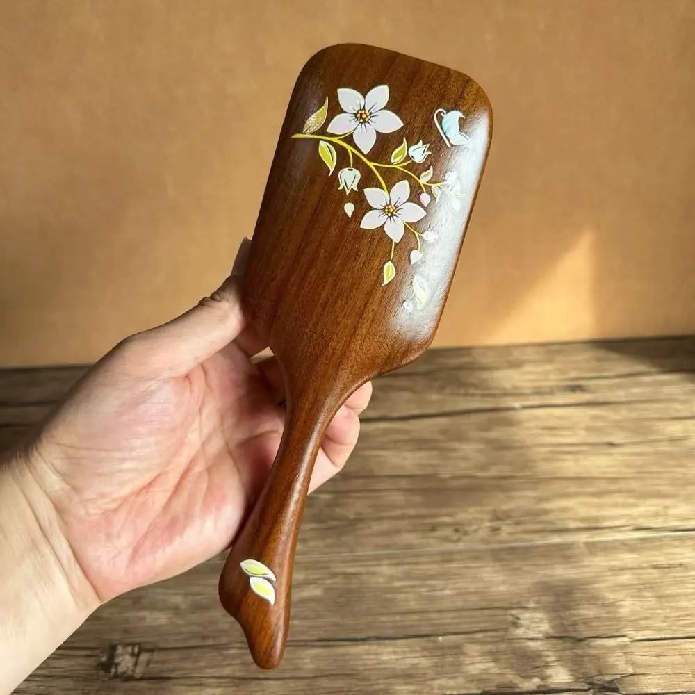 

Portable Sandalwood Hair Comb Anti Static Scalp Air Cushion Comb Head Blood Circulation Relieve Air Bag Massage Comb Gift