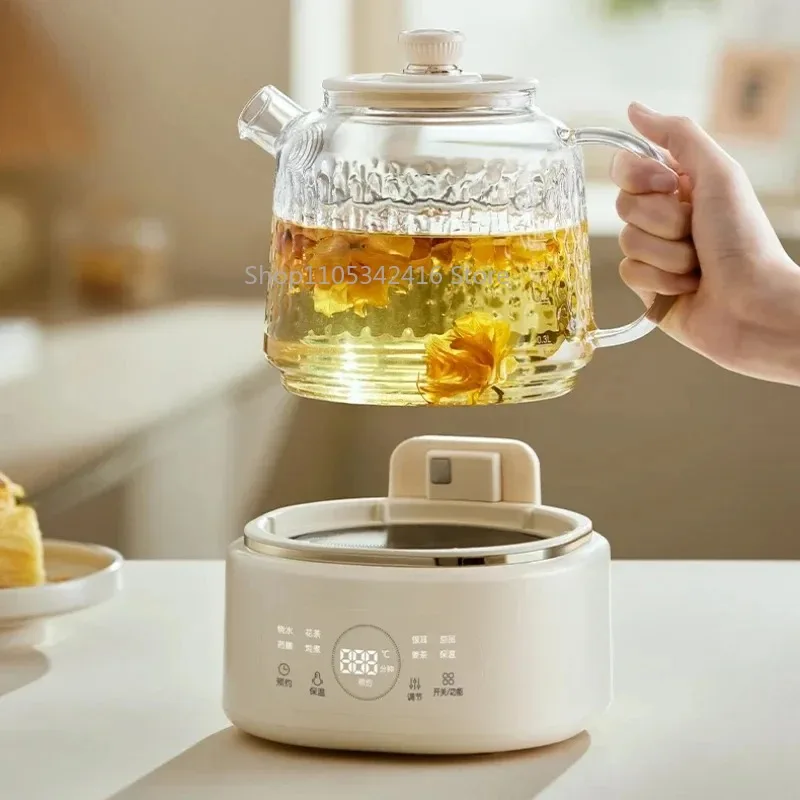 All-Glass Constant Temperature Health Pot 1.2L Household Office Small Multi-Functional Flower Tea Boiling Kettle BPA Free
