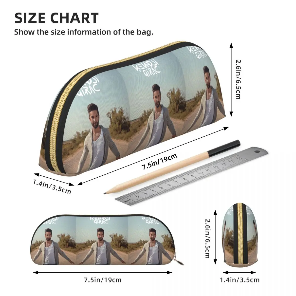 مقلمة Kendji Girac، حقيبة أقلام رصاص، لوازم مكتبية للتخزين، صندوق تخزين كبير، حقيبة أقلام رصاص للمدرسة الصبي والبنات