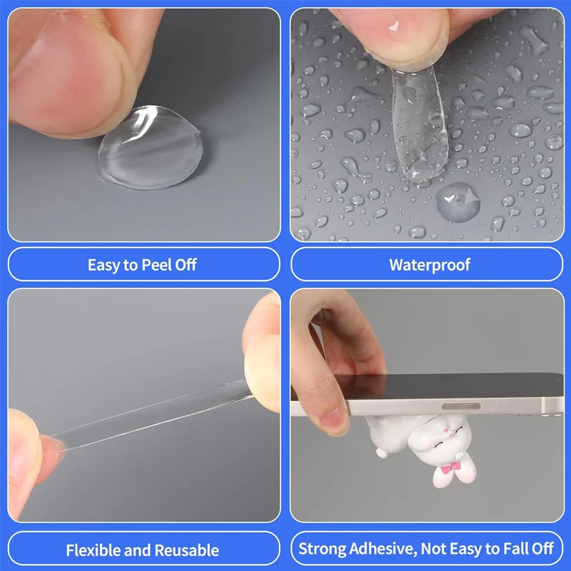 210PCS Double-Sided Adhesive Dots Sticky Tack Removable Poster Putty Clear Round Reusable Mounting Stickers Transparent