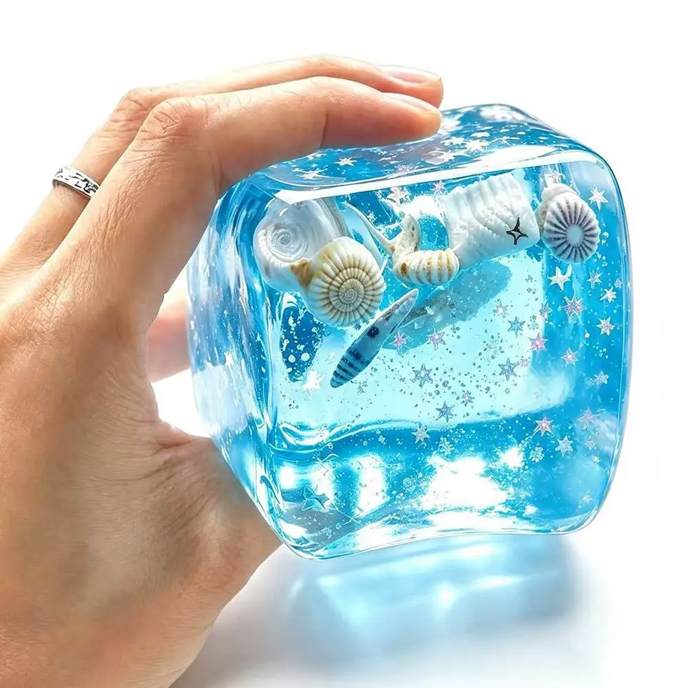 Upgrade Squishy Ocean Blocks Stress Balls Maltose Water Ball Autism Sensory Toys Stress Anxiety Relief Fidget Toys Squeeze Relax