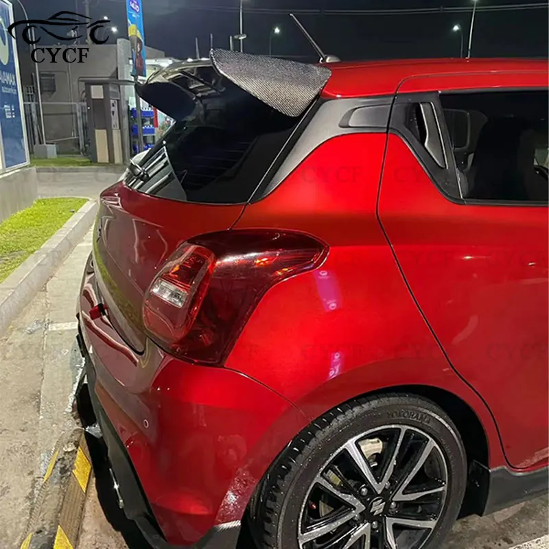 Suitable for 2018-2024 Suzuki SWIFT Sport ZC33S High Quality Carbon Fiber Tail Wing Decoration Black Rear Suspension Car Accesso