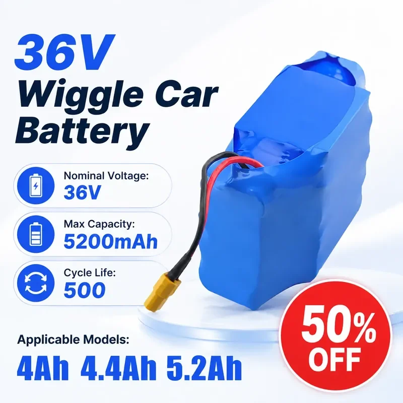

For 18650 Lithium Battery Pack 36V 4Ah 4.4Ah Twist Car Power Balance Scooter Battery