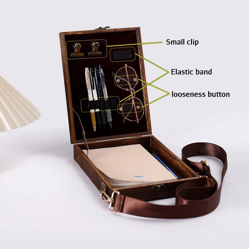 

Retro Nostalgic Writers Wood Box Bags Tool Storage Nostalgic Writers Messenger Wooden Box With Hinged Lid Front Clasp New