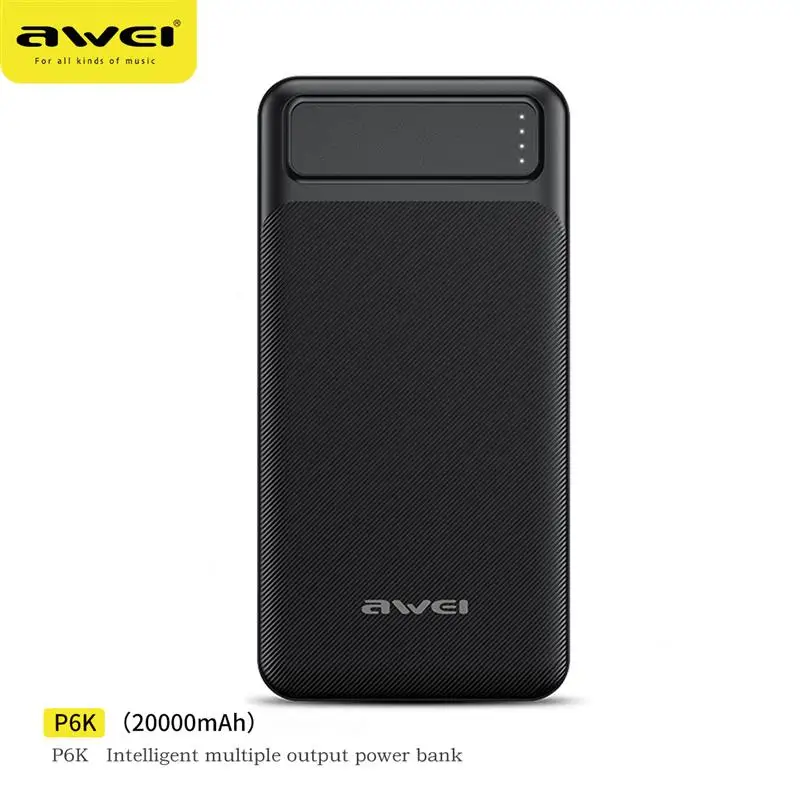 Top! P6K/P5K Powerful Power Bank 20000mAh/10000mAh Double USB Output Powerbank For Mobile Phone Fast Charge External Battery