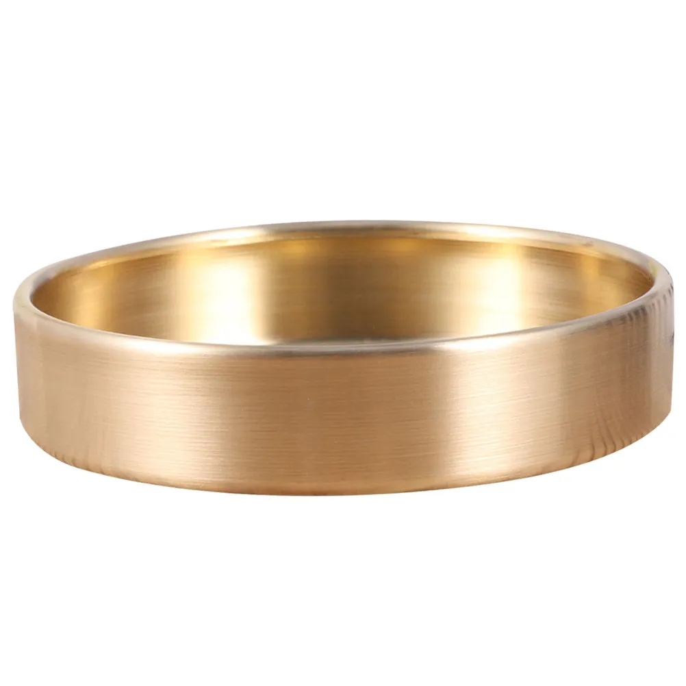 Brass Round Tray Smooth Edge Metal Storage Plate for Jewelry Sundries Holder Home Decor Accessory Multipurpose Design