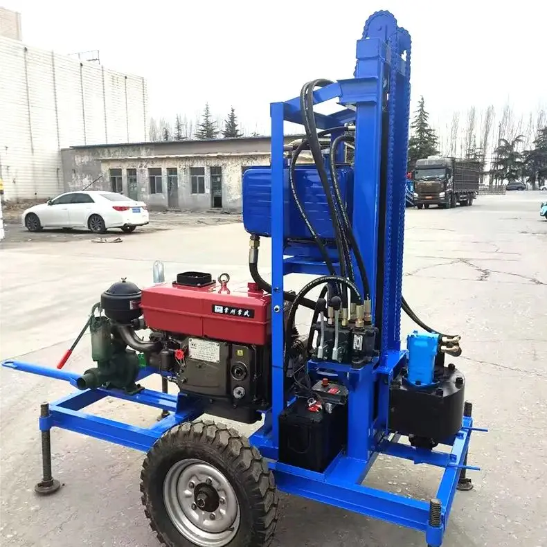 

Индивидуальная портативная дизельная гидравлическая буровая установка для водяных скважин 22 л.с., 25 л.с., 28 л.с., 30 л.с., 35 л.с., 100м, 150м, 180м, высокоэффективная, на гусеничном ходу