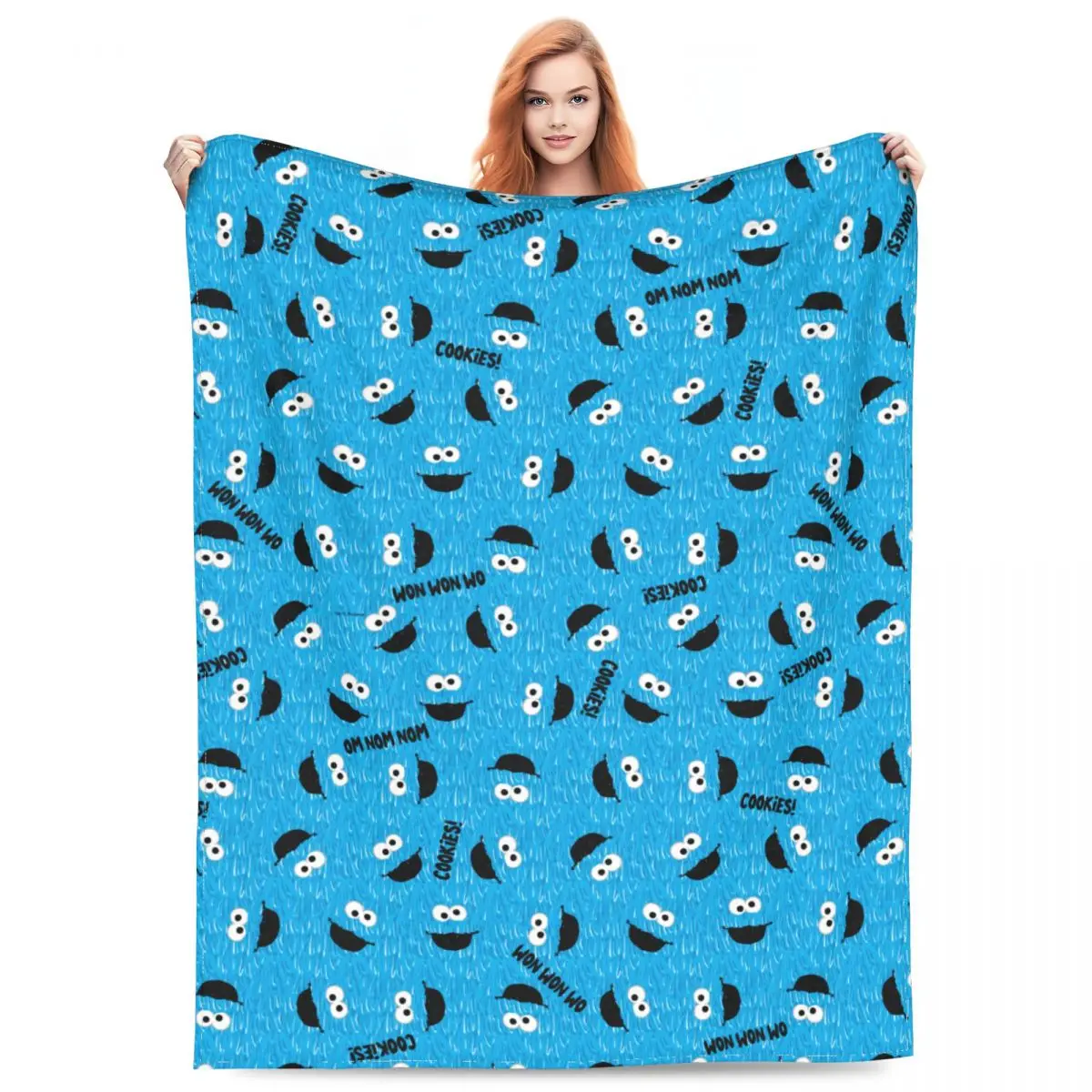 Biscotti Monsters coperta di pelliccia coperta di flanella divano coperte comode Super morbide per plaid da viaggio