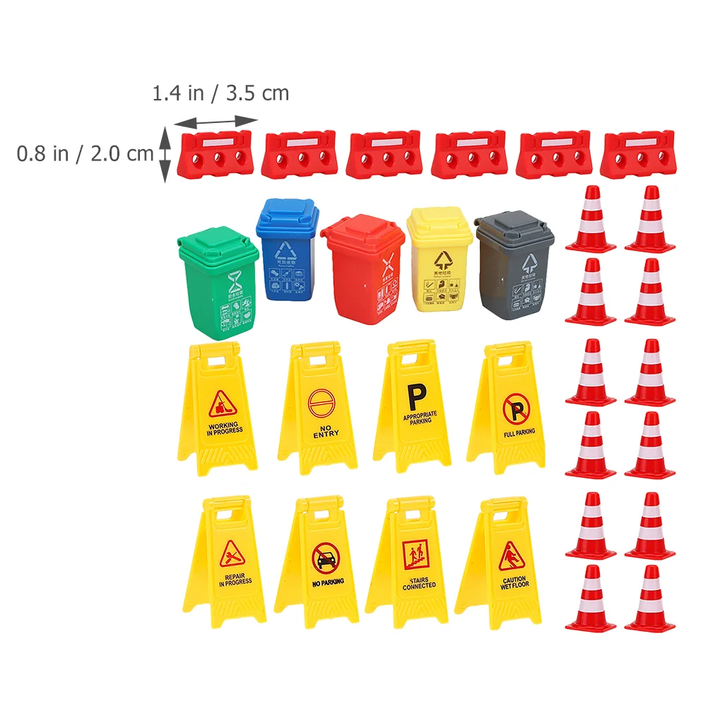 Traffic Model Road Cones Toy for Signs Simulation Toys Children Prop