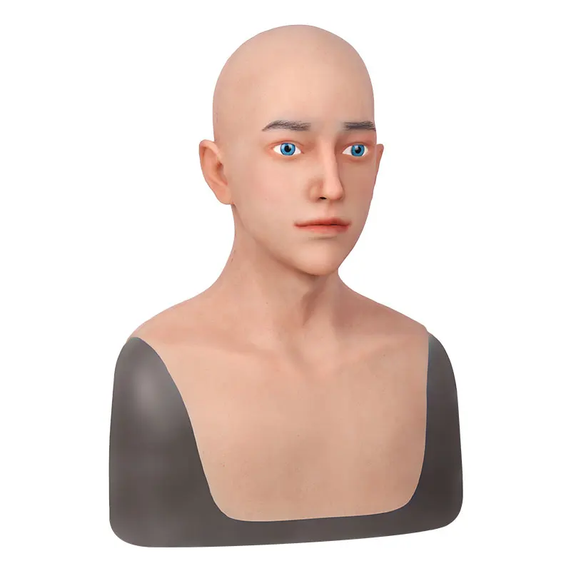 (AL)MEN Silicone Head Cover Makeup Crossdresser Cosplay Accessory Beauty Mask Collection Female to Male Realistic Silicone Masks