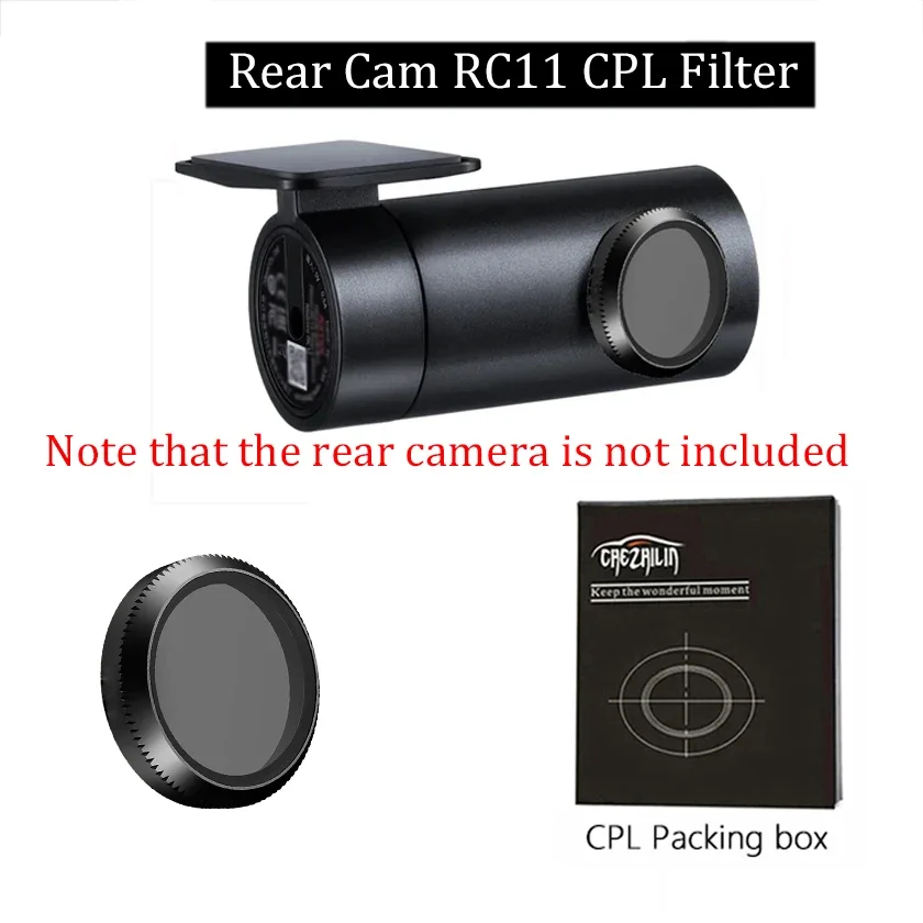 Für 70mai Dash Cam A200 CPL Filter Rückfahr kamera RC11 CPL Filter für 70MAI A200 Halterung für 70MAI A200 statische Aufkleber