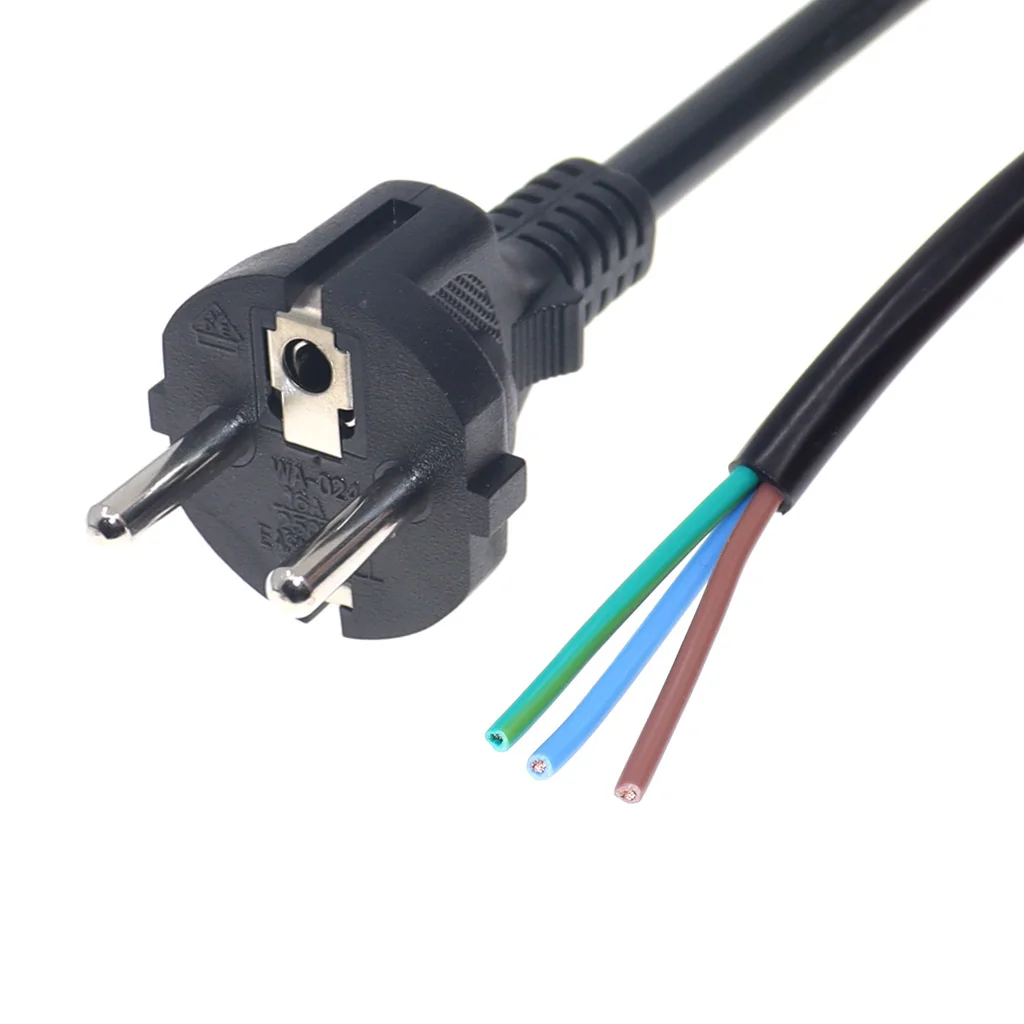 EU European Schuko Plug Power Extension Cable 2 Prong Power Supply Cord 3G1.5mm For Electrical Sockets LED Floodlight Lamp Light