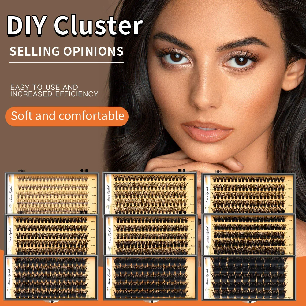Grafting World Large Capacity 20P/30P Naturally Curled Fish Tail Wheat Ear Sandwich Sunflower Thick Extend False Eyelashes