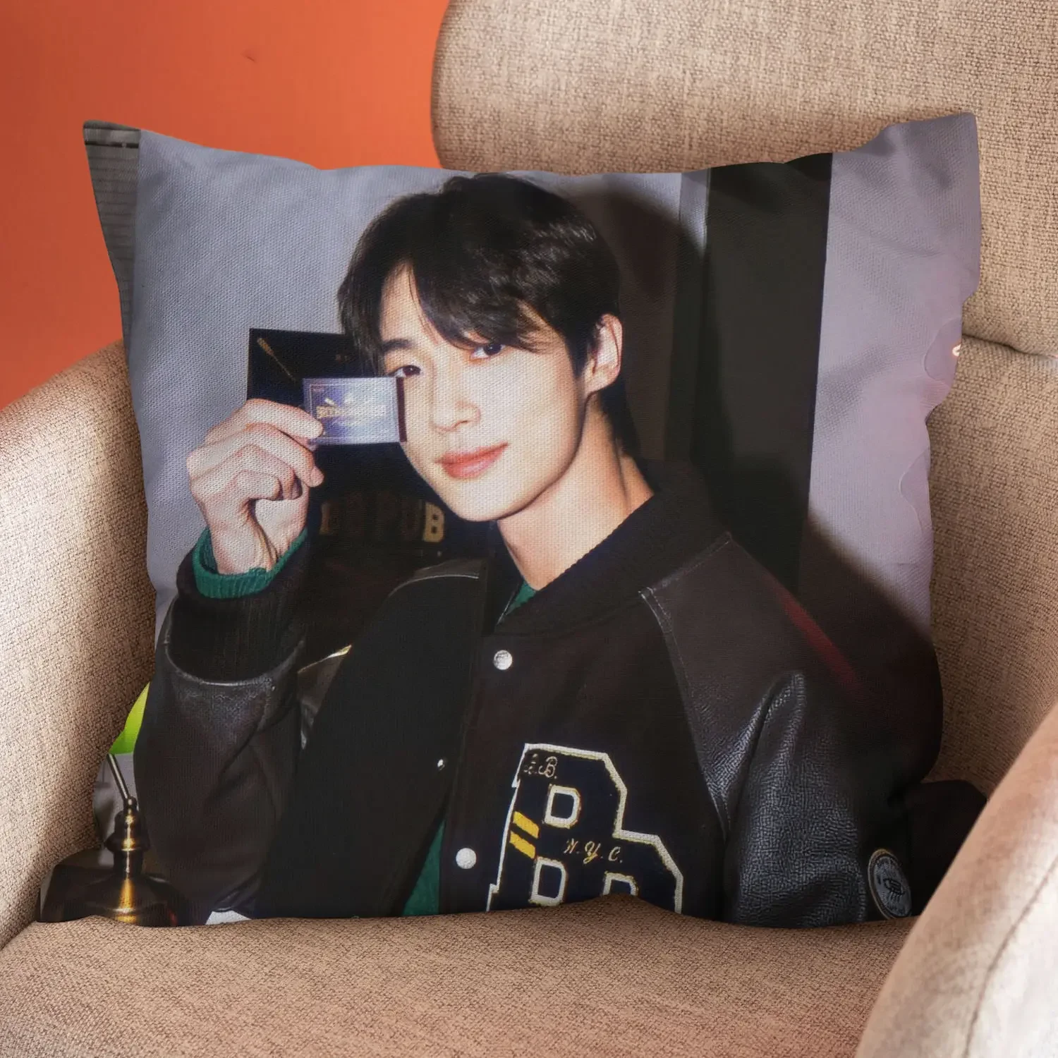 Byeon Wooseok Same Style Pillowcase One Sided Celebrity Photo Loverly Peripheral Birthday Gift Pillowcover