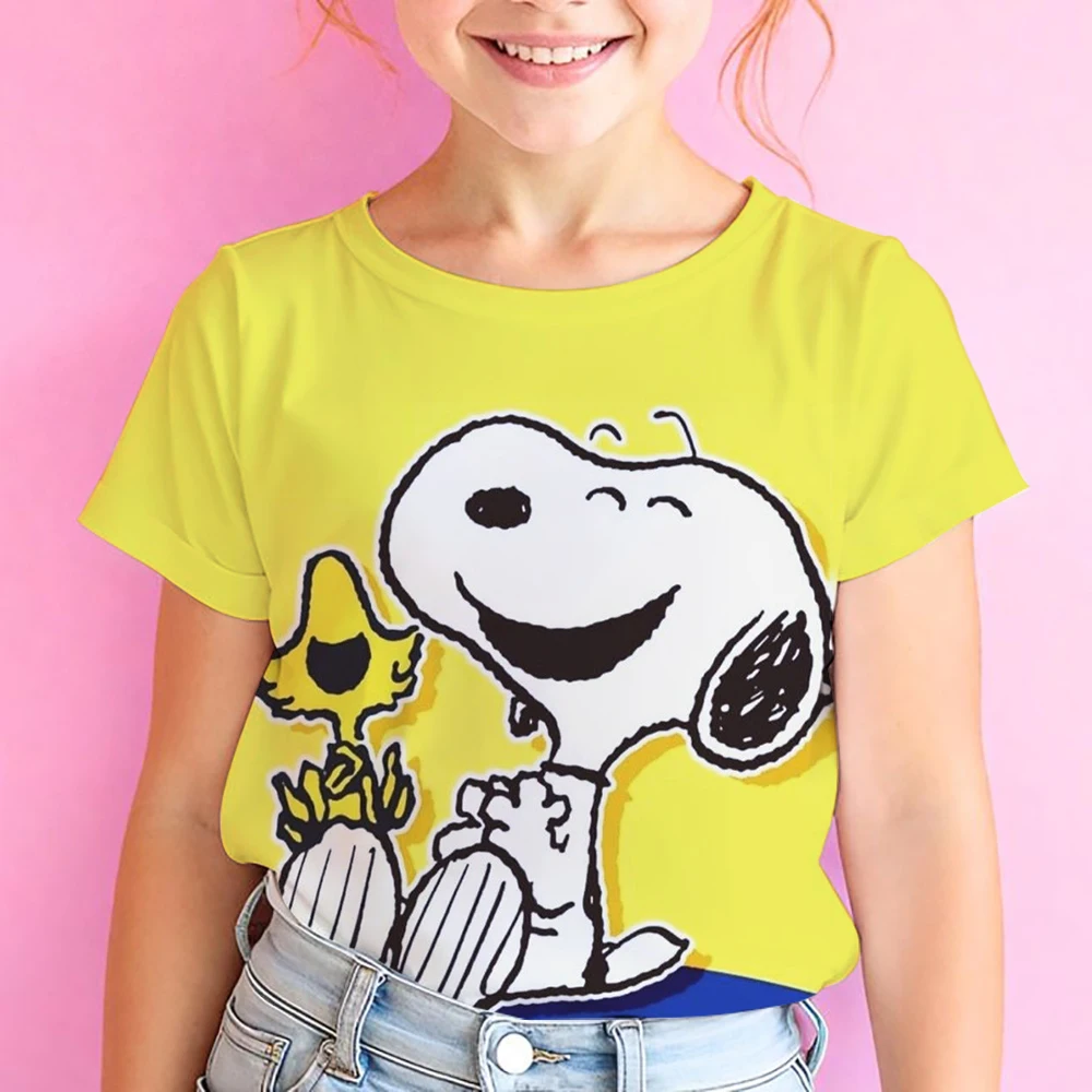 

3D Print Cute Cartoon Snoopys Dog Baby Clothing 5 to 14 Years Male Outdoor Clothes for Children Boy Girl Child Top Shirts