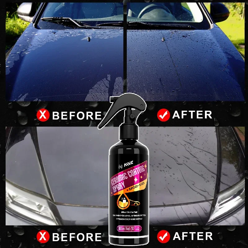 Car Ceramic Coating Spray Crystal Hydrophobic Layer Polishing Paint Coating Agent Polish Scratch Repair Remover Paint Protection