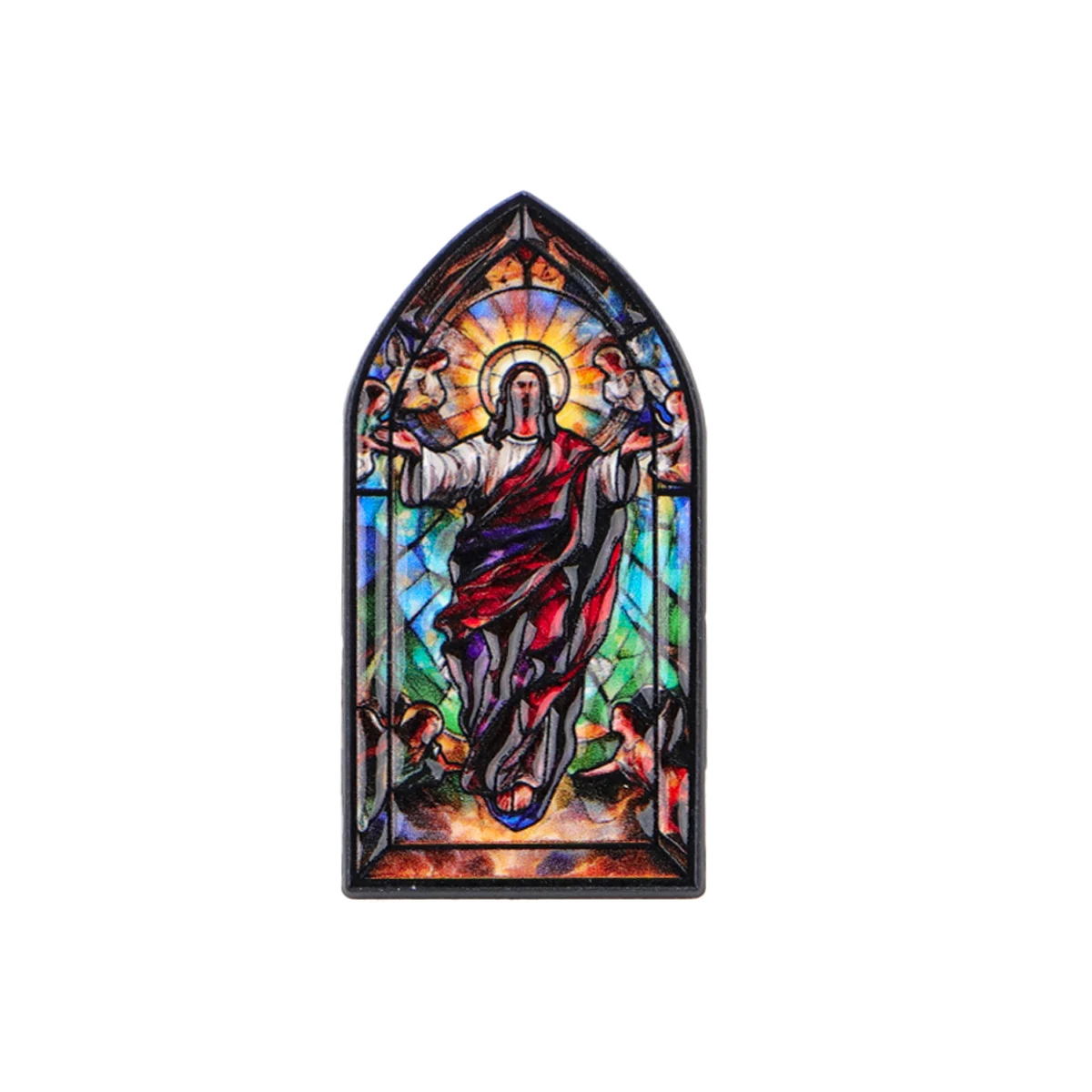 Funny Jesus Enamel Pin Virgin Mary Brooch Christian Lapel Pin for Bags Jackets Clothing Accessories Gift