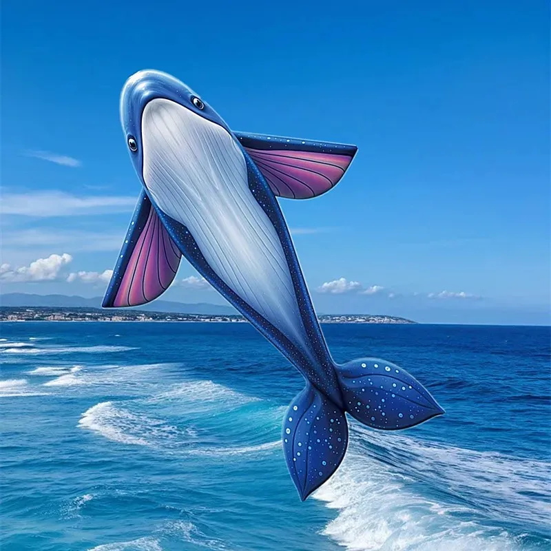 free shipping whale kite flying for kids Outdoor play steering kite toys for boy flying papalotes for children Adult kite fun