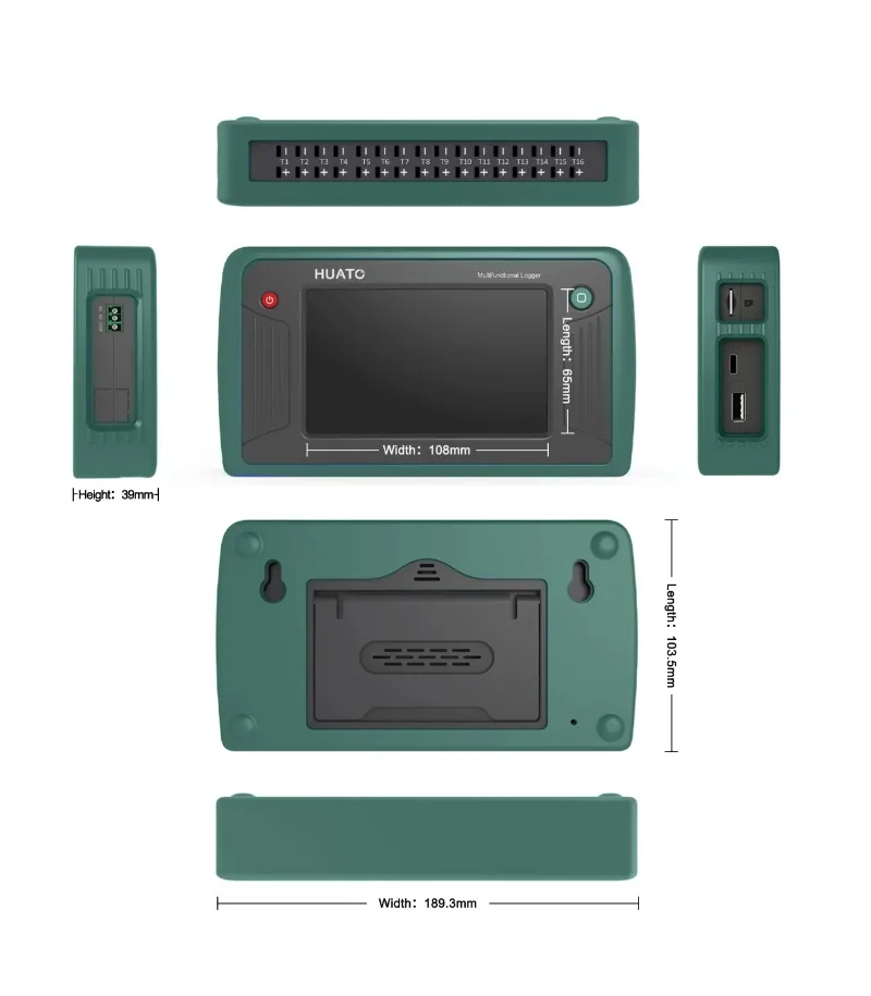 HUATO S1516 16 Channel Universal Thermocouple Probe Multi-Channel Temperature Meter Tester Data Logger