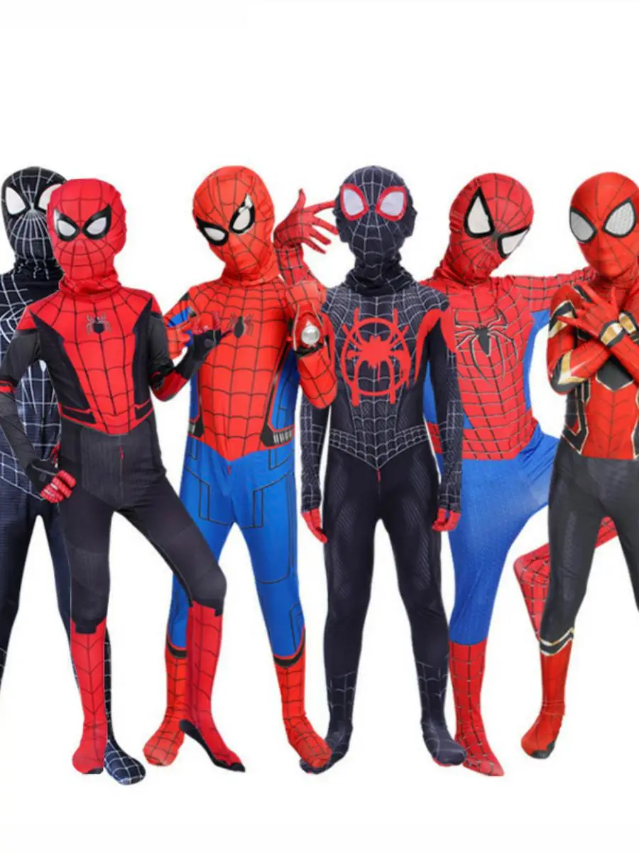 

Детский костюм Человека-паука, обтягивающий комбинезон, наряд для выступлений, костюм Железного человека для мальчиков, комплект одежды для выступлений