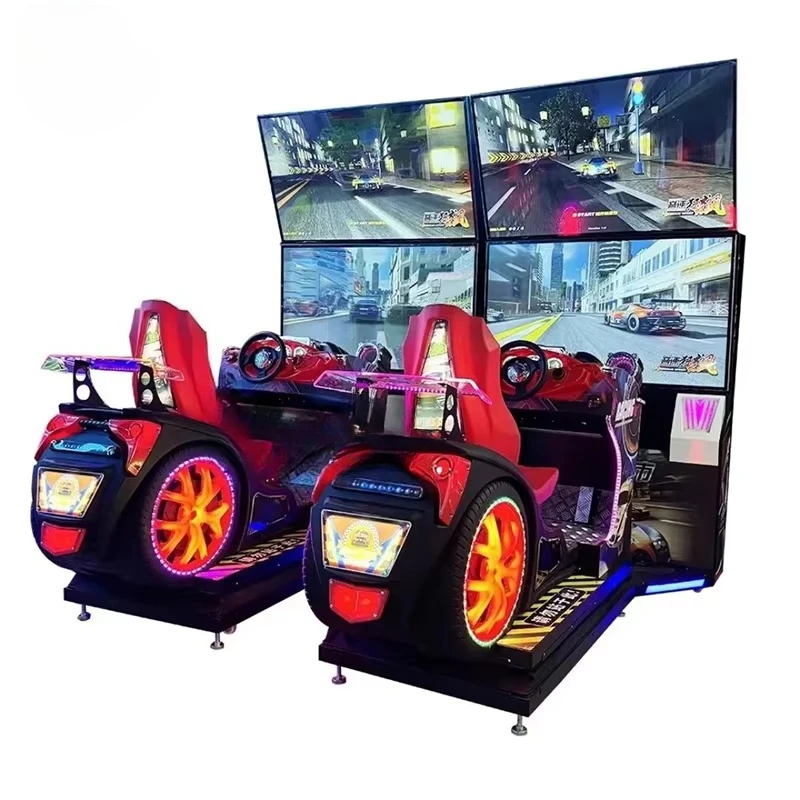 a forNew Coin-Operated Two-Person Racing City Game Machine   Metal Material in English Language