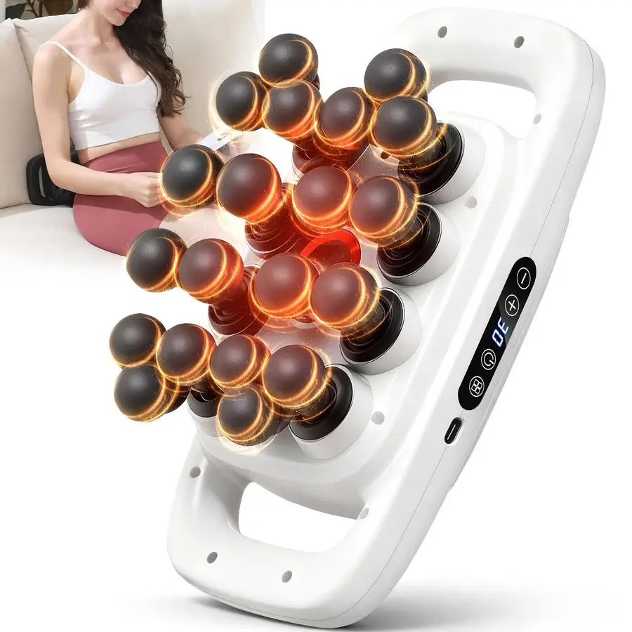 

Massage Gun Set, Deep Tissue Percussion Massager with 3 Modes amp 30 Intensities, Muscle Massager Pain Relief, Red Light Therapy