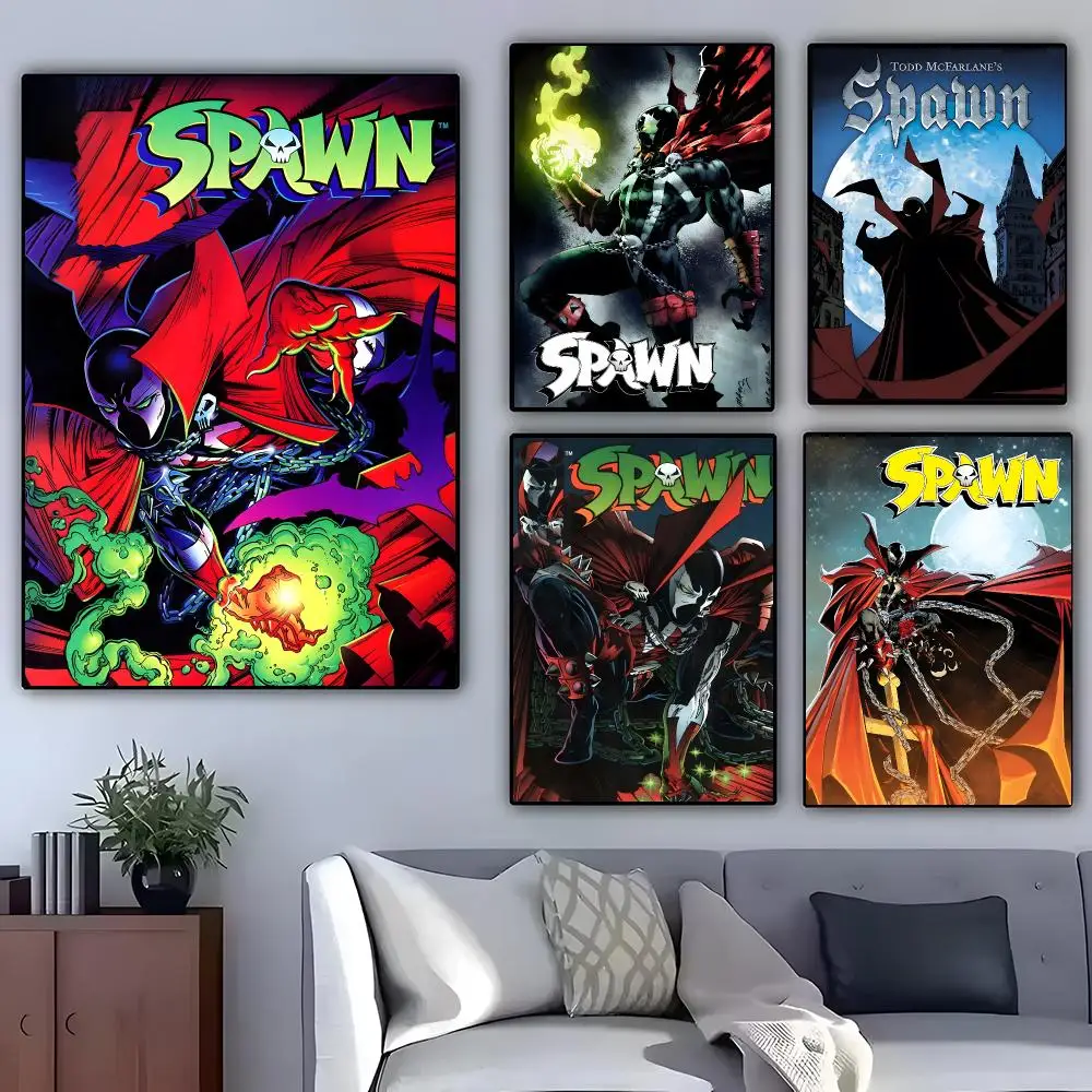 Comic Spawn Poster Self-adhesive Art Waterproof Paper Sticker Coffee House Bar Room Wall Decor