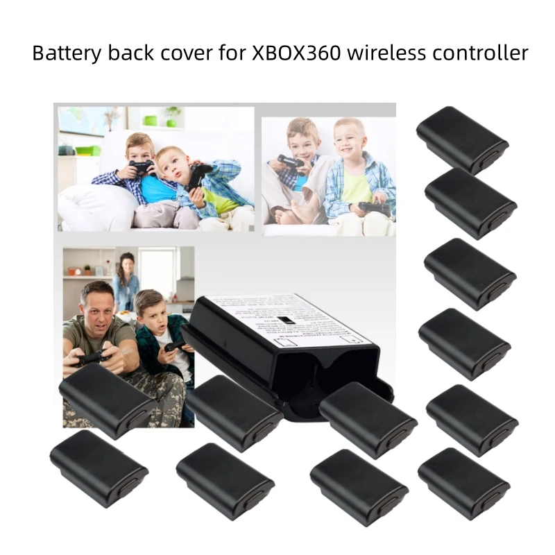 5/3/1 PCS XBOX 360 Wireless Controller Battery Cover Case, Black Battery Cover Case Set Compatible With Microsof Xbox 360