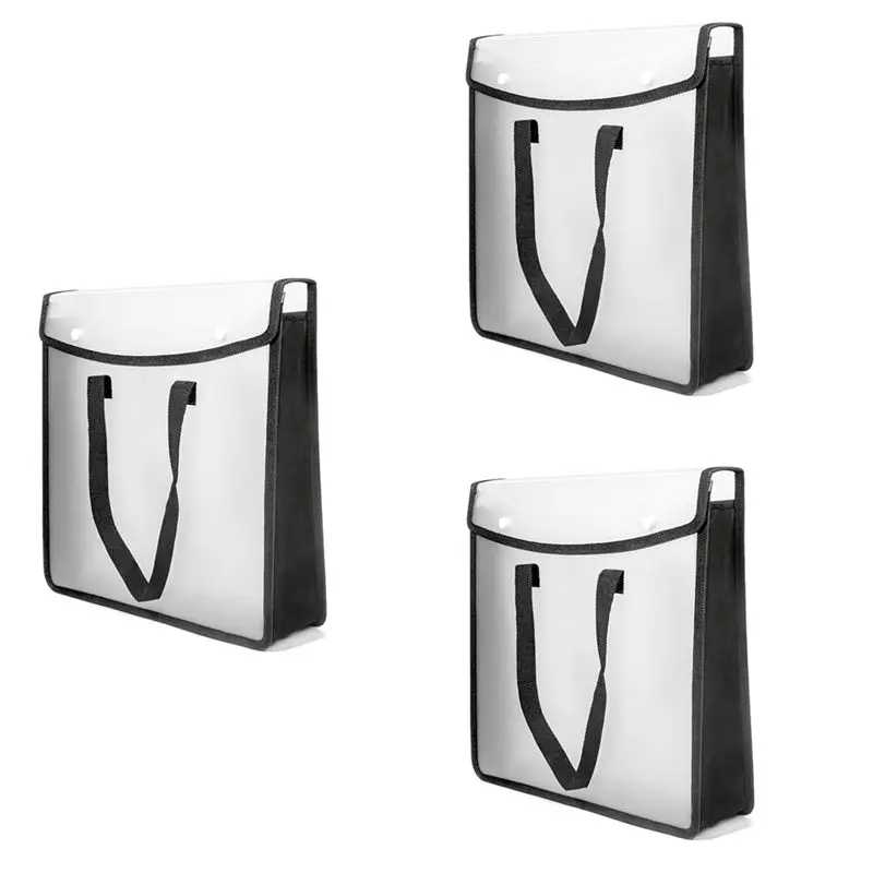 

ABMO Expandable Scrapbook Paper Storage Organizer, Black Paper Folio For 12 X 12 Sheets, With Portable Handle Easy Install