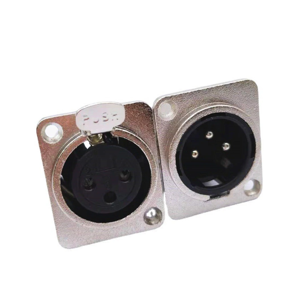 3 Pin XLR Socket Male Female Panel Mount Chassis Connector For Microphone Jack Patch Bay Snake Cable Audio Gear ﻿