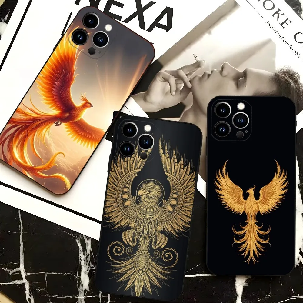 

Mythical Beast Animal Phoenix Phone Case For iPhone 16,15,14,13,12,Pro,Max,11,7,8,Plus,XR,XS Max Shockproof Silicone Soft Shell