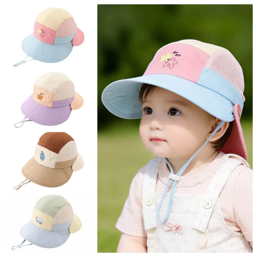 

Breathable Animal Cartoon Bucket Hat Quick-dry Car Summer Kid Sun Hat Detachable Shading Hat Children's Fisherman Hat Baby