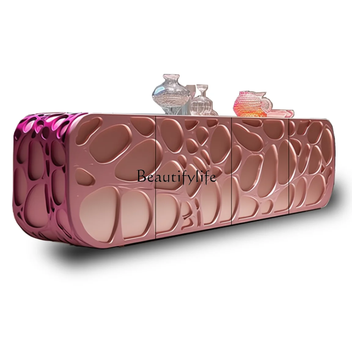 

Original Design Beautiful Pink Dream Art TV Cabinet Postmodern Aesthetic Furniture