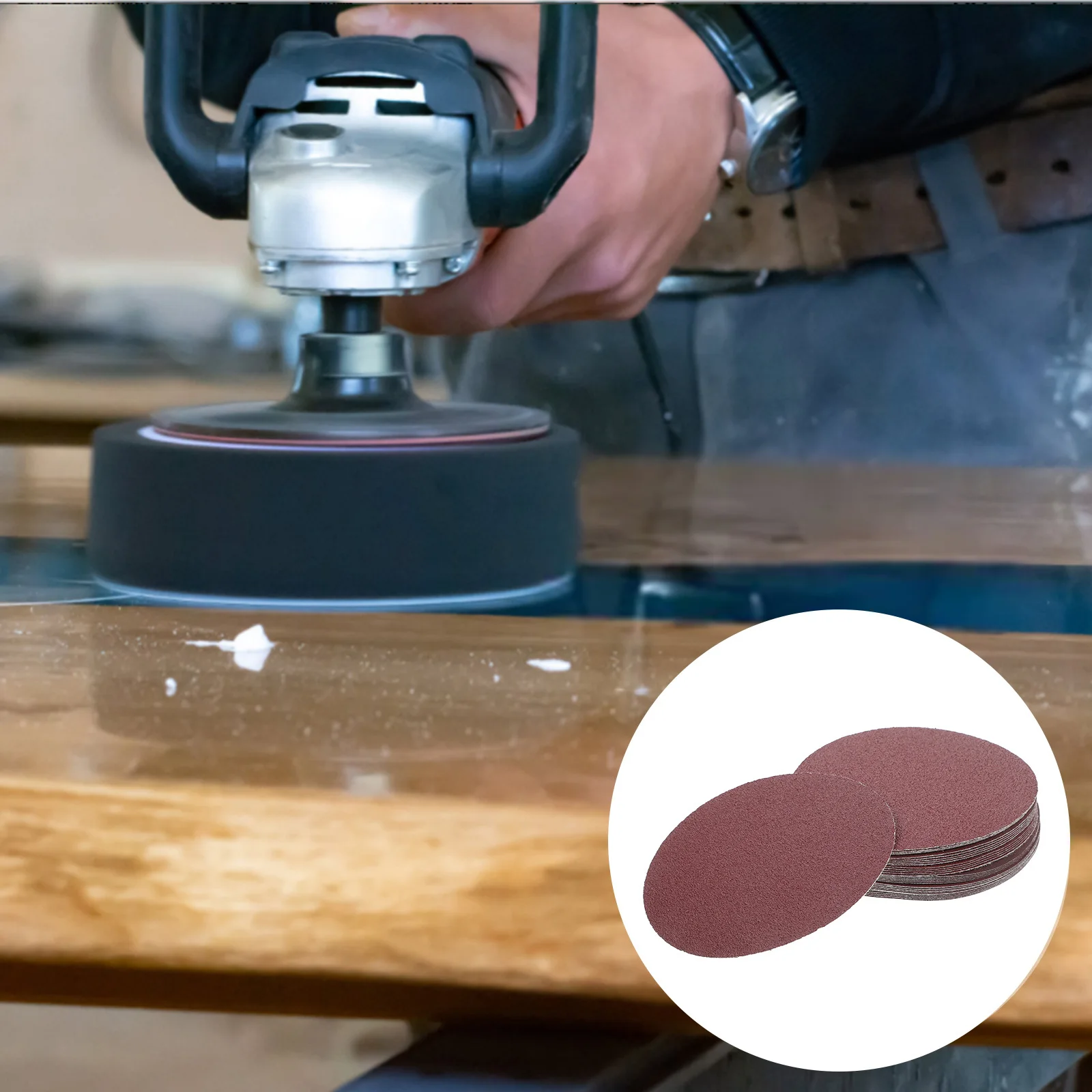 

30Pcs Round Sanding Discs Sand Paper for Woodworking Metal Surface Prep Adhesive Backing Sanding Pads Angle Grinder Attachment