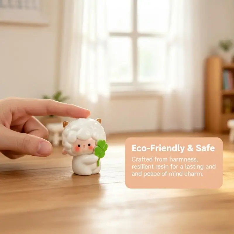 5/6Pcs Miniature Fairy Garden Accessories Cute Sheep Lamb Ornament Statue Figurines Home Garden Landscape Dollhouse Terrarium D