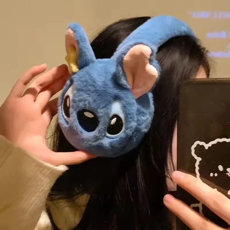 

Disney Stitch Ear Muffs for Women Winter Cycling Windproof Warmth Cute Decorative Plush Warmth Couple Matching Ear Muffs Gift
