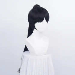 LoveLive!SuperStar!! Liella! Hazuki Ren Black Cosplay Wig Heat Resistant Synthetic Hair With Chip Ponytail + Wig Cap free