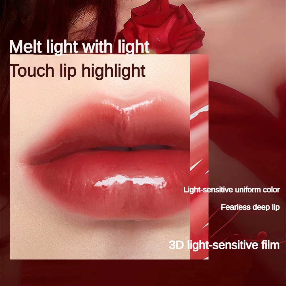 1/2/4PCS Moisturizing And Locking Water Press Solid Lip Gloss Natural Color Lighten Lip Lines Pouty Lip Gloss Mirror