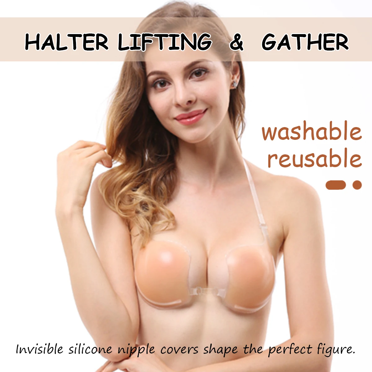 

Подвесные накладки на соски на шею, невидимые подъемные бюстгальтеры, липкие силиконовые накладки на соски, создать отличную форму груди