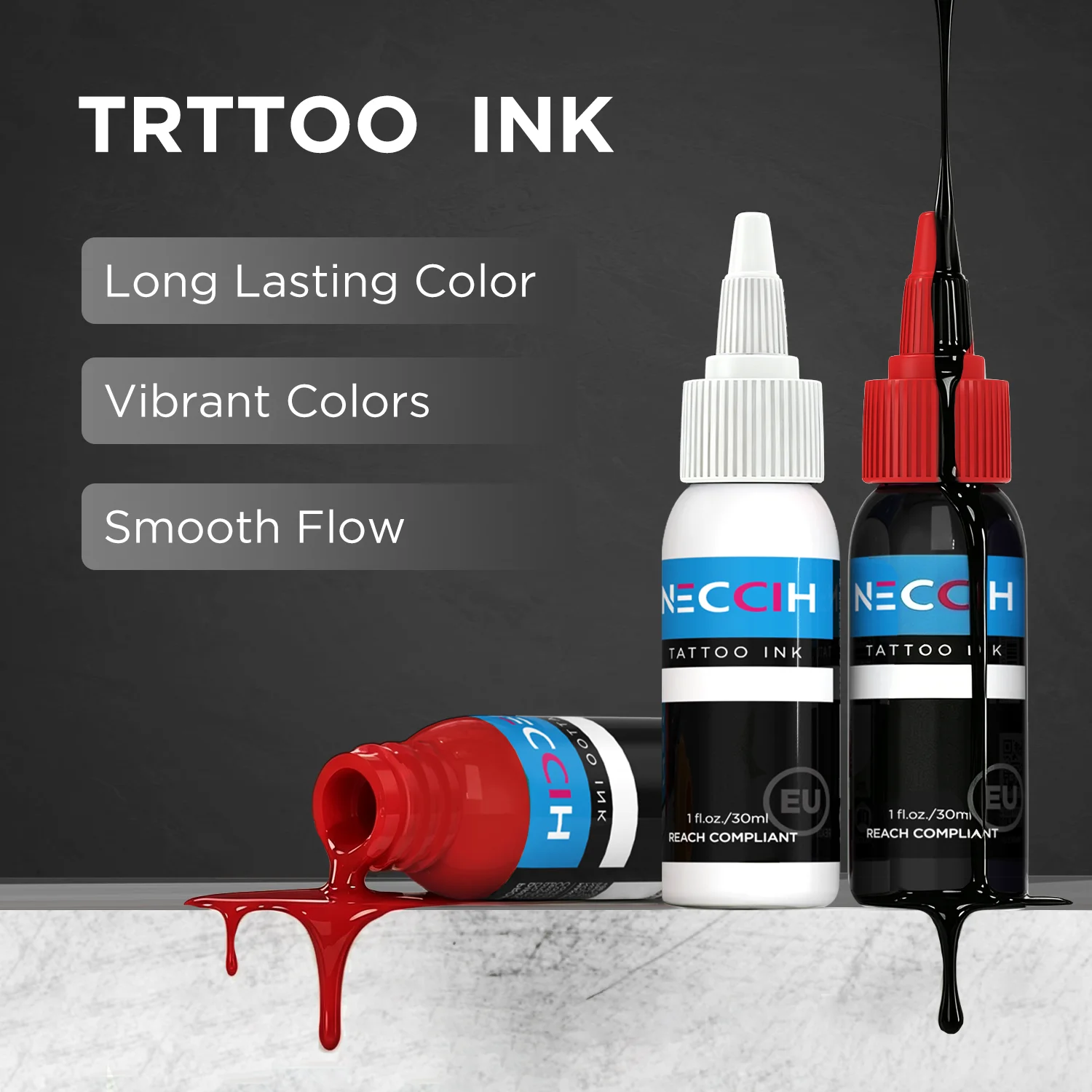 3PCS Mini Set 30ML Professional Tattoo Ink for Body Art Natural Plant Micro Pigment Permanent Tattoo Ink for Body Art Paint