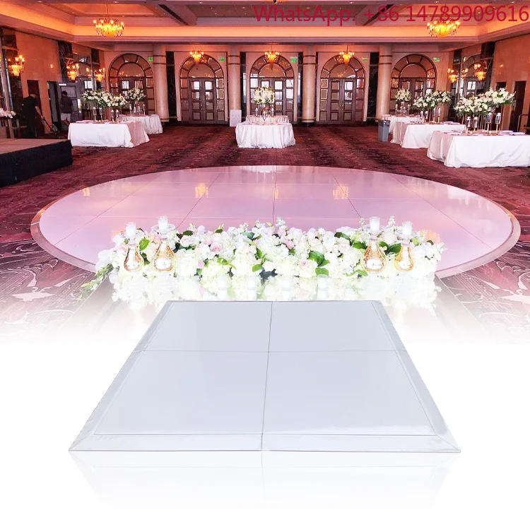 Human-Screen InteractionReady To Ship Outside Lighted Round Shape Mat Disco Led-dance-floor For SaleInteractive LED Floor Tile S