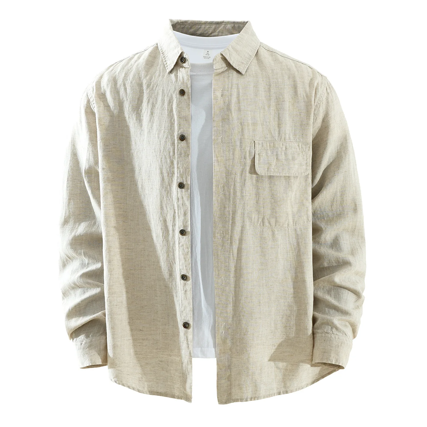 

Льняная рубашка с длинными рукавами в японском стиле, мужская повседневная универсальная рубашка свободного кроя в художественном стиле, модный топ в уличном стиле, повседневная одежда